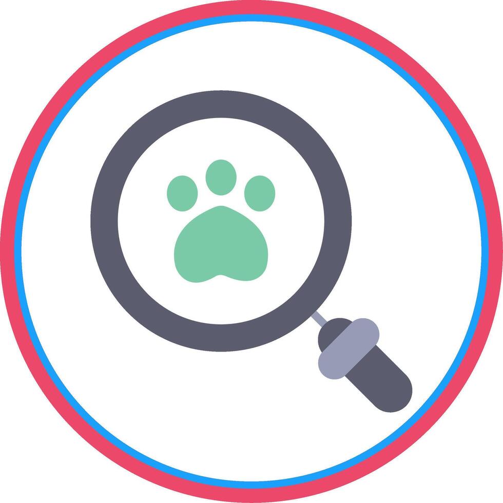 Footprint Flat Circle Icon vector