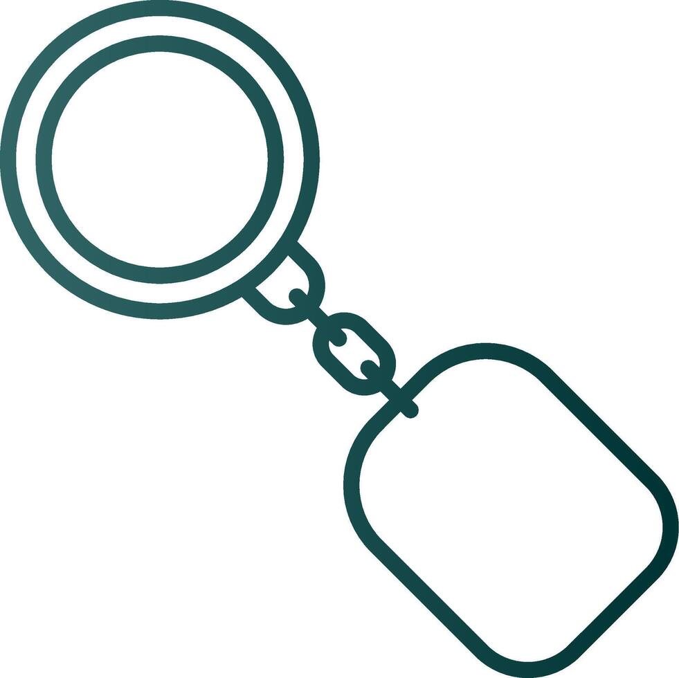 Key Ring Line Gradient Icon vector