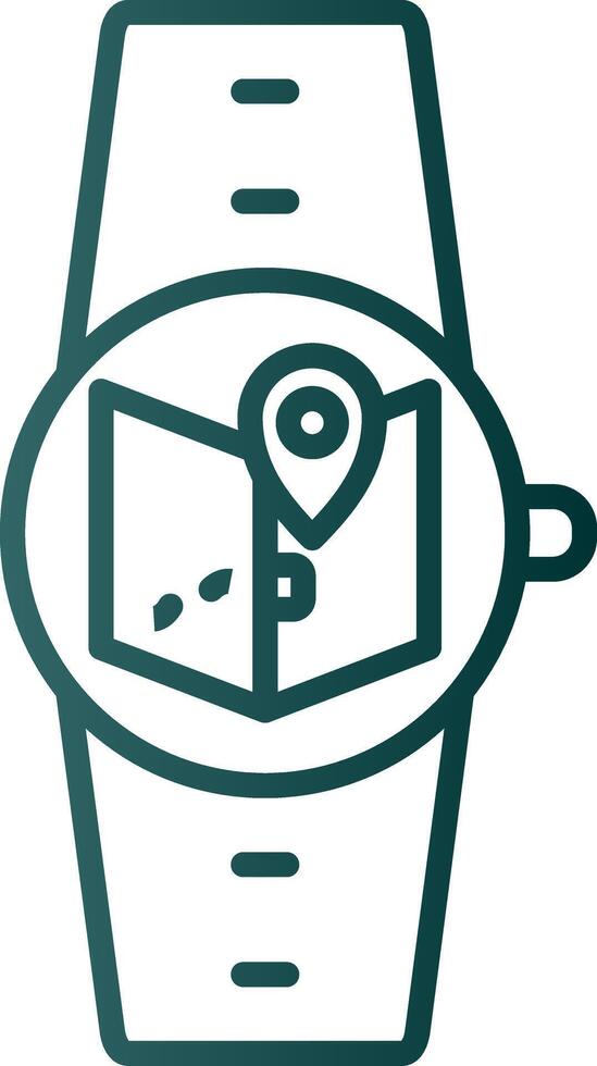 Maps Line Gradient Icon vector