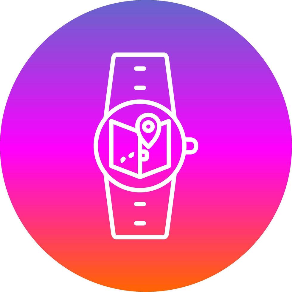 Maps Line Gradient Circle Icon vector