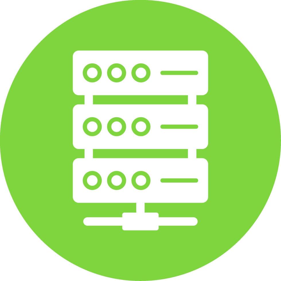 Server Multi Color Circle Icon vector