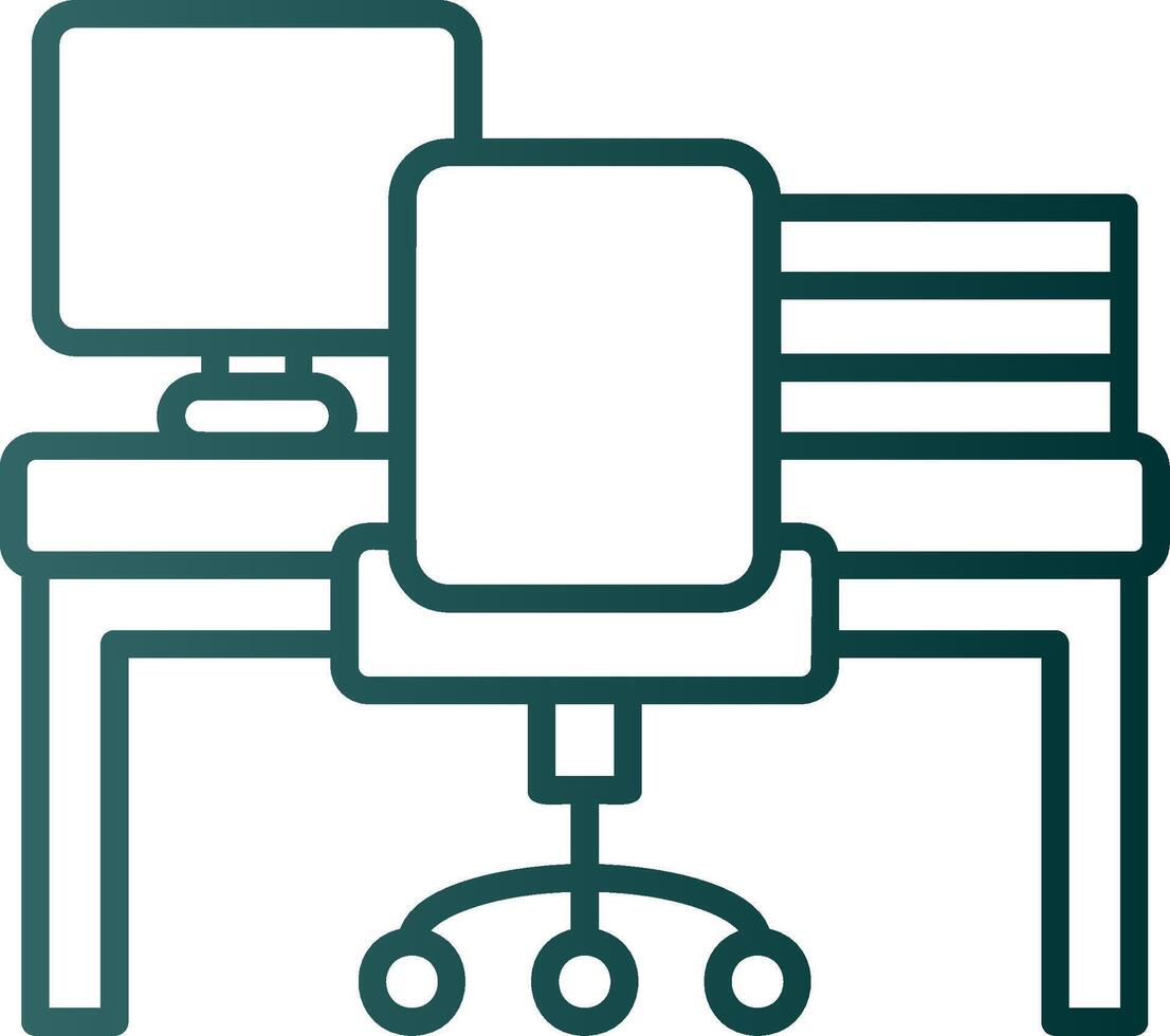 Workspace Line Gradient Icon vector