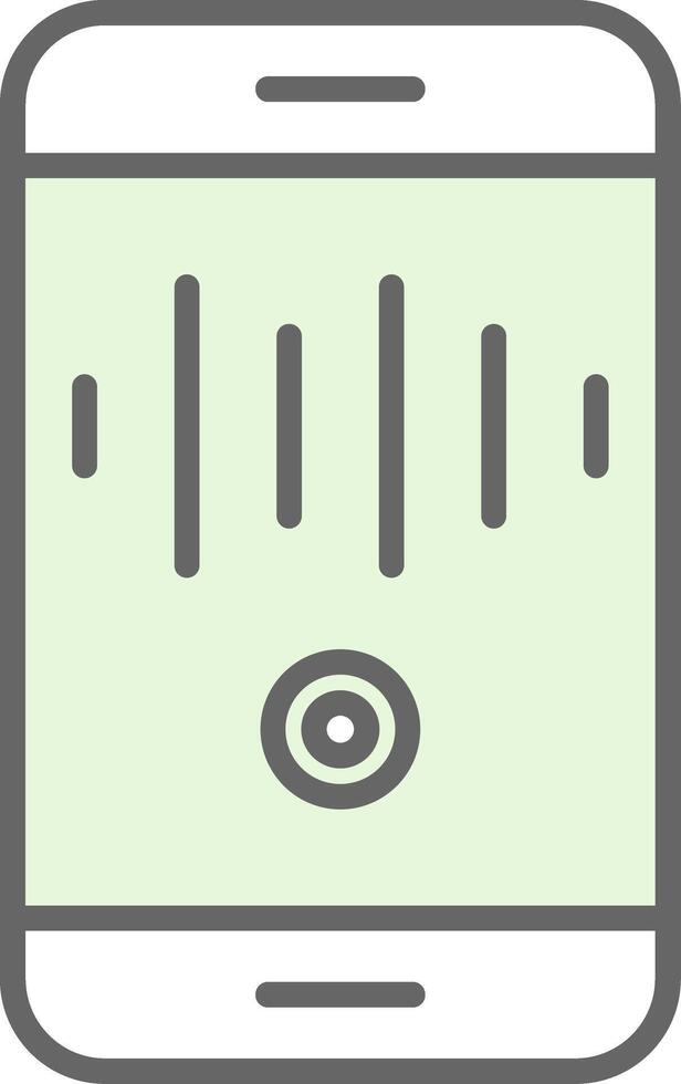 Voice Recording Fillay Icon Design vector