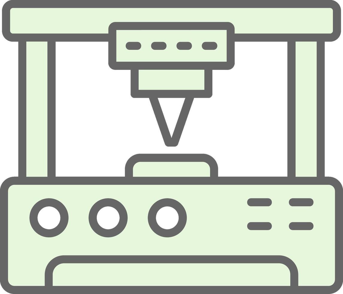 3d Printer Fillay Icon Design vector