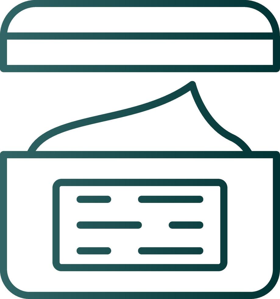 Body Cream Line Gradient Icon vector