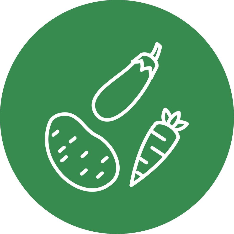 Vegetables Multi Color Circle Icon vector