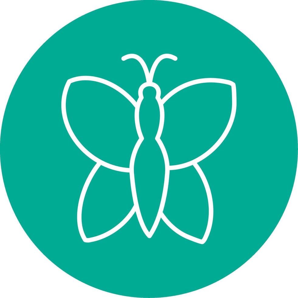 Butterfly Multi Color Circle Icon vector