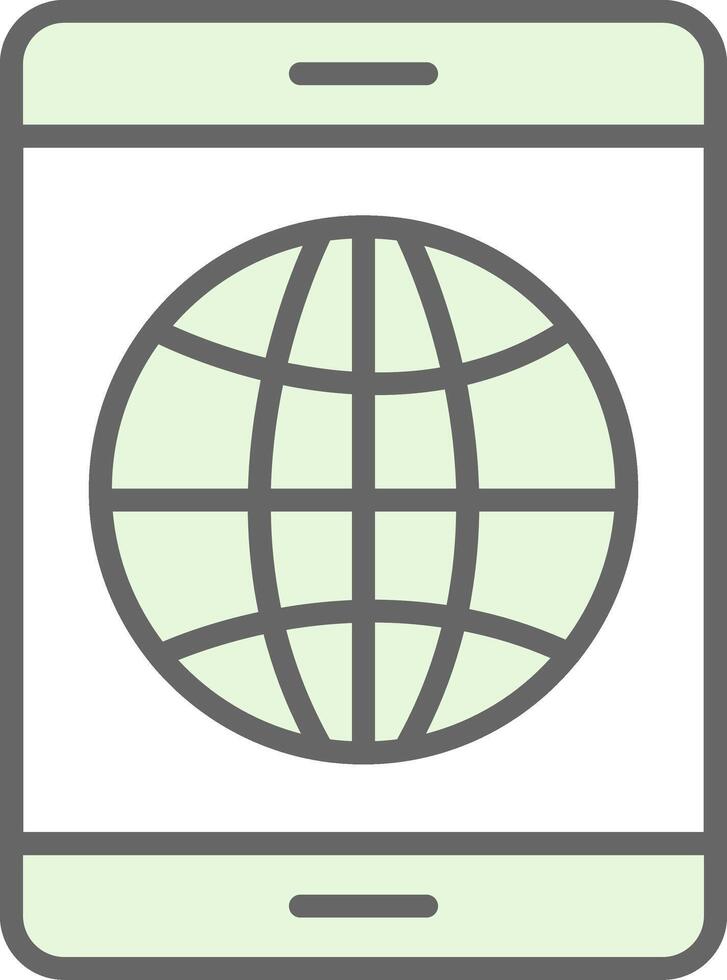 Earth Globe Fillay Icon Design vector