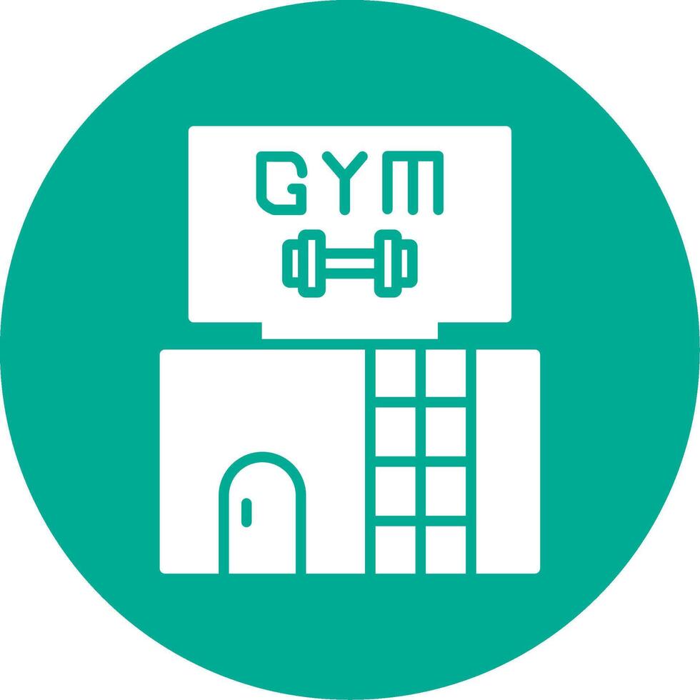 Gym Multi Color Circle Icon vector