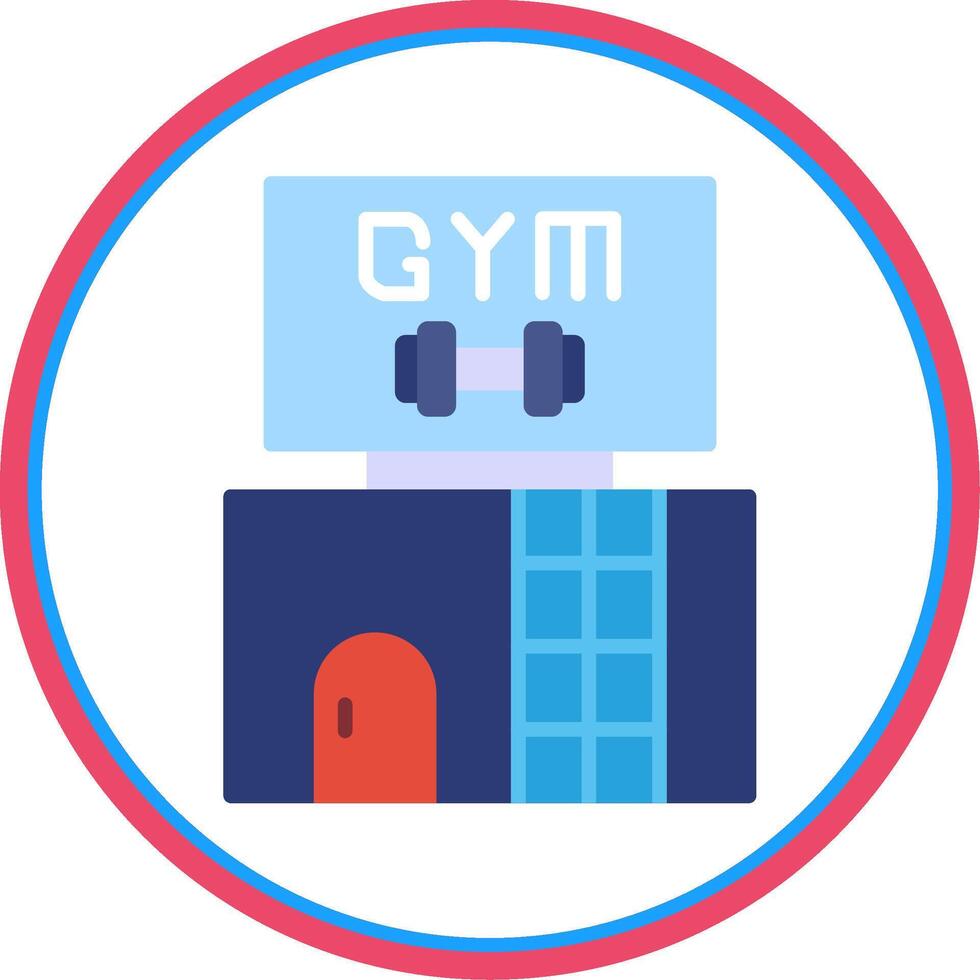 Gym Flat Circle Icon vector