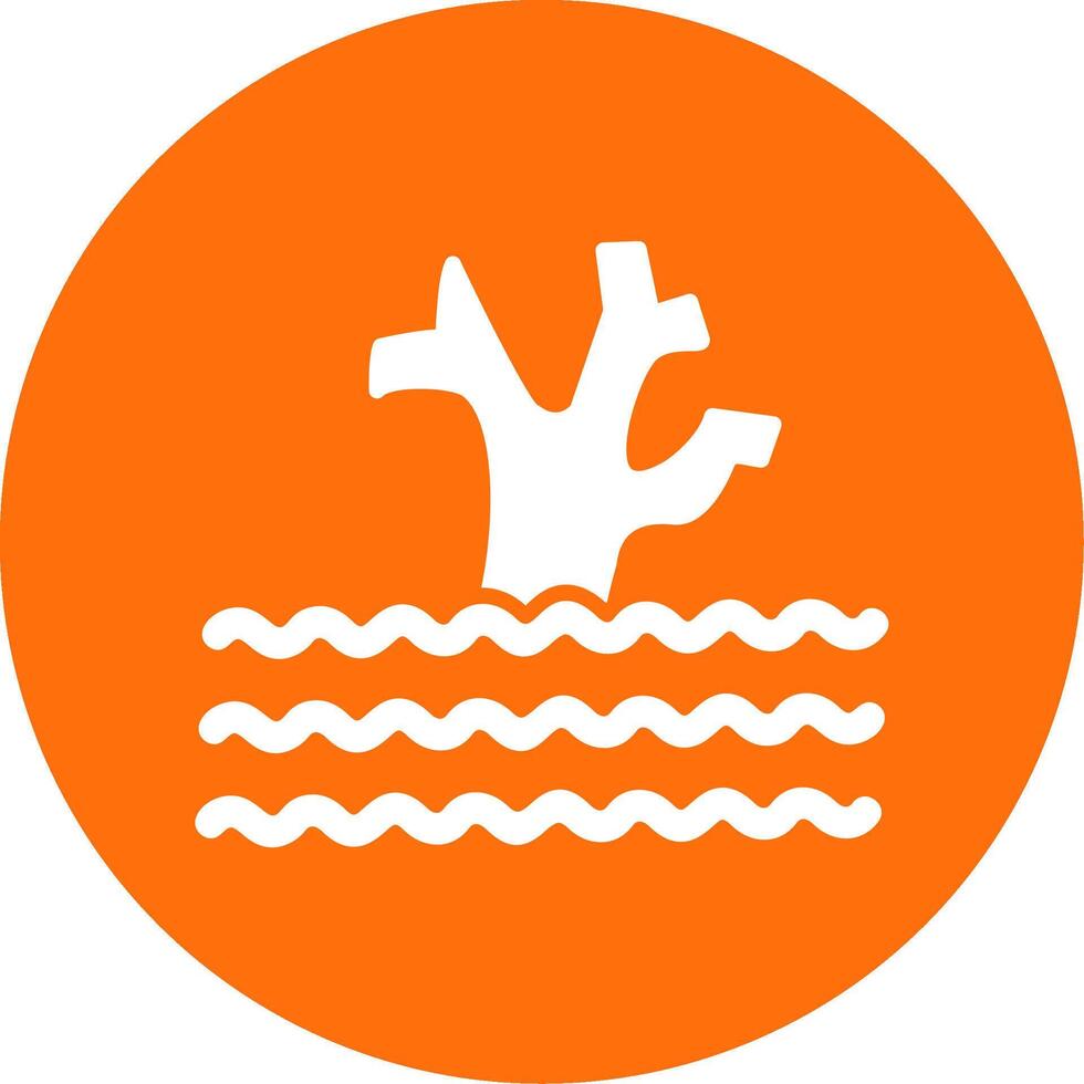 Flood Multi Color Circle Icon vector