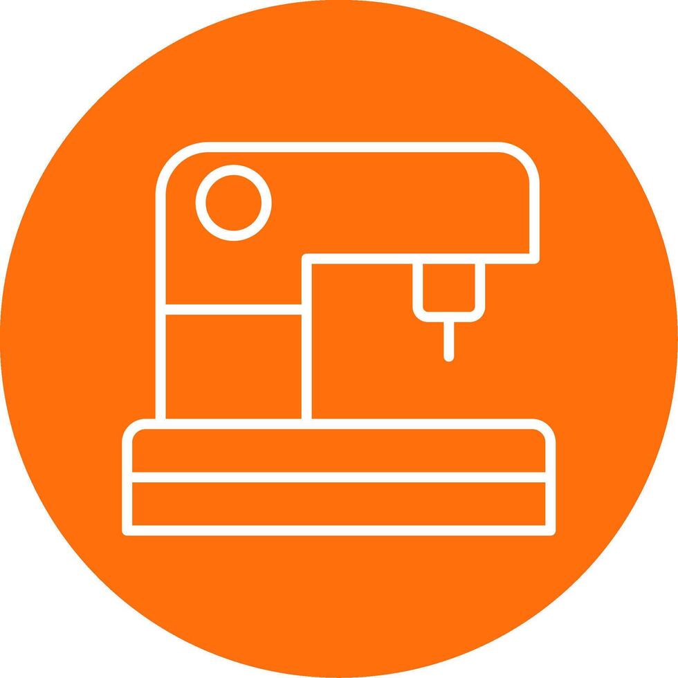 Sewing Machine Multi Color Circle Icon vector
