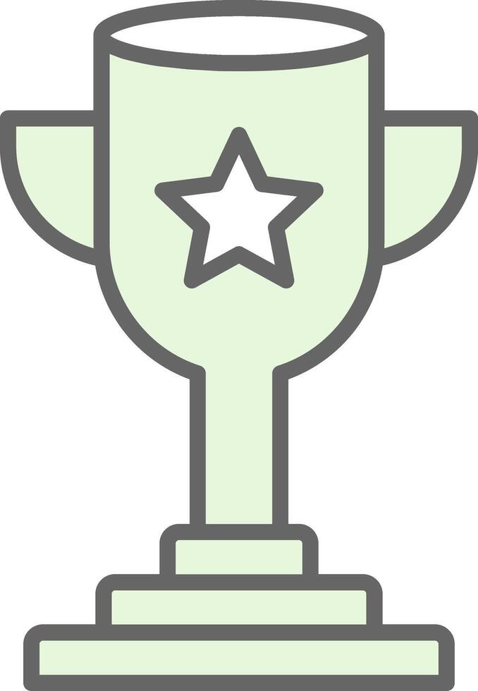 Trophy Fillay Icon Design vector
