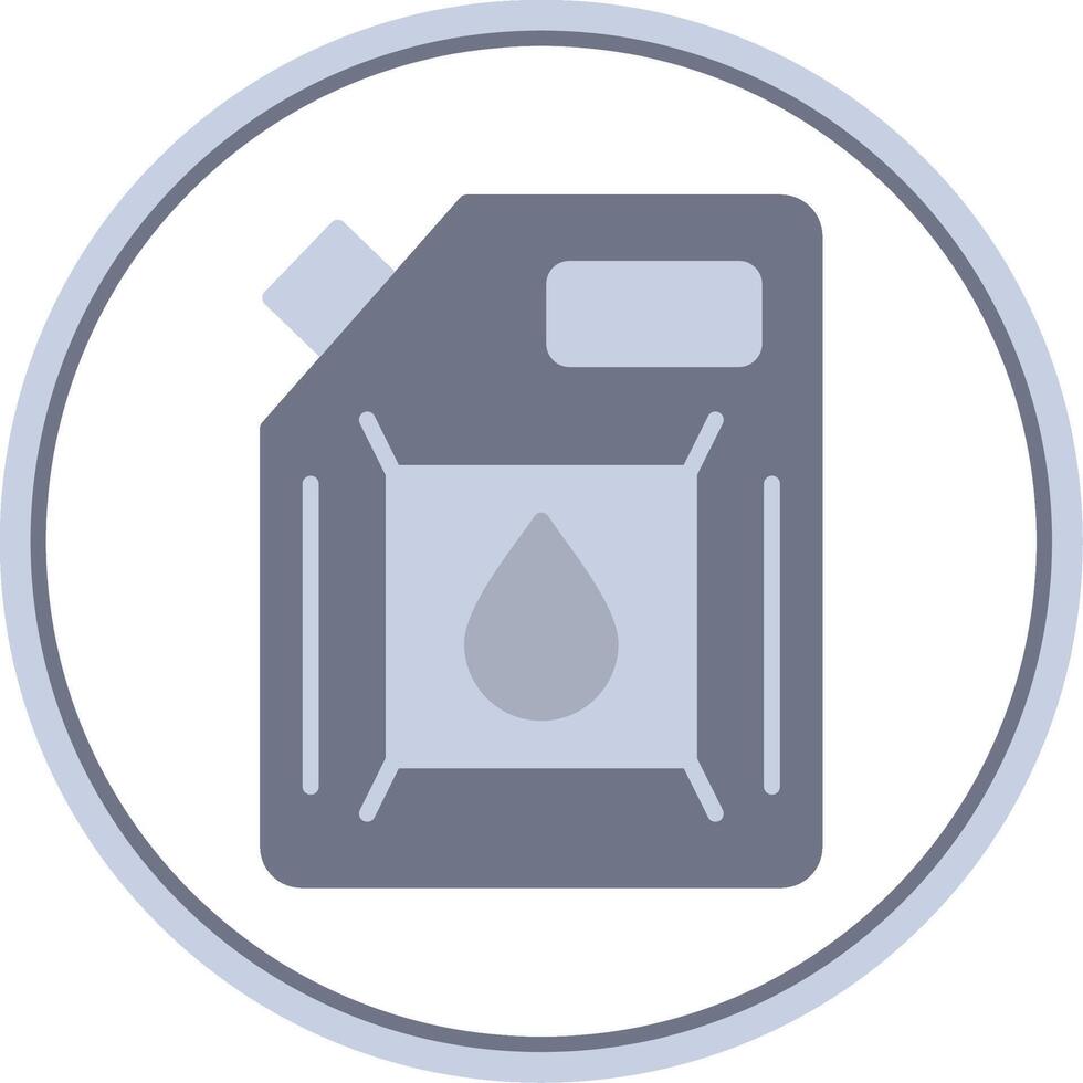 Biodiesel Engine Flat Circle Icon vector