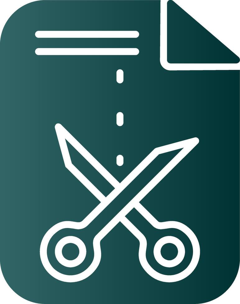 Cutting Glyph Gradient Icon vector