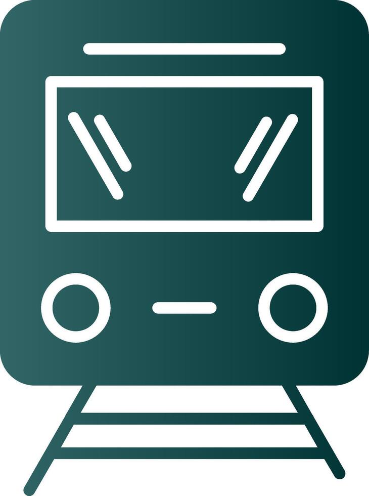 Train Glyph Gradient Icon vector