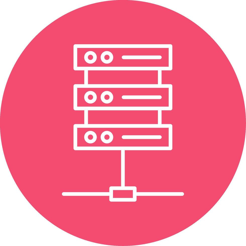 Server Multi Color Circle Icon vector