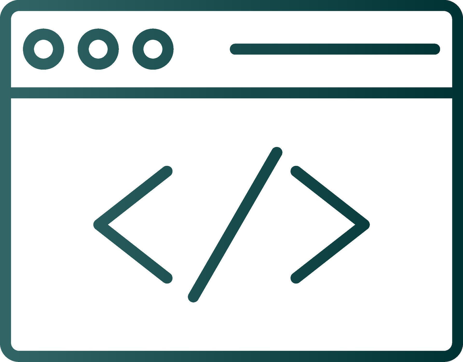 Coding Line Gradient Icon 43746789 Vector Art at Vecteezy