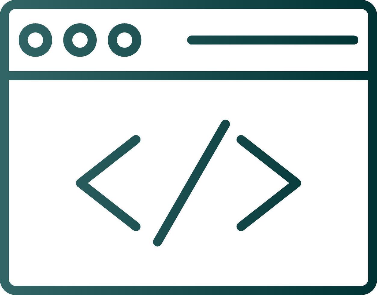 Coding Line Gradient Icon vector