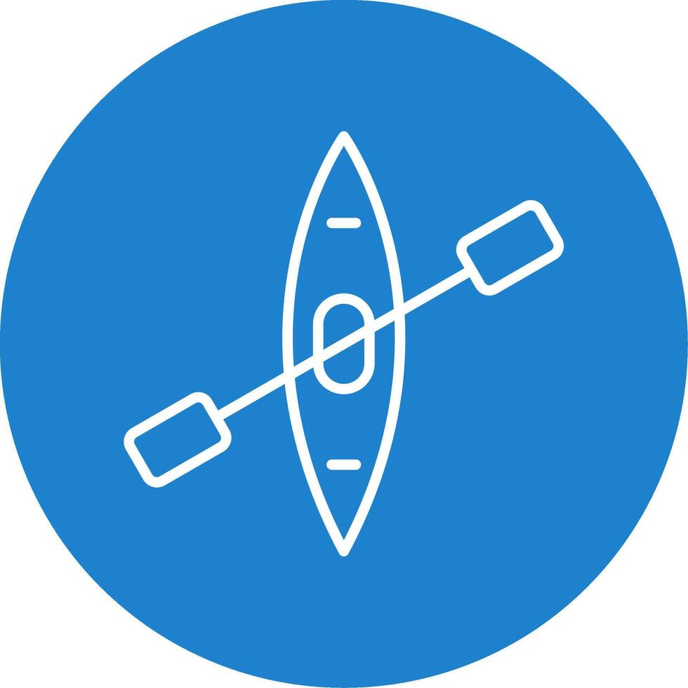 Canoe Multi Color Circle Icon vector