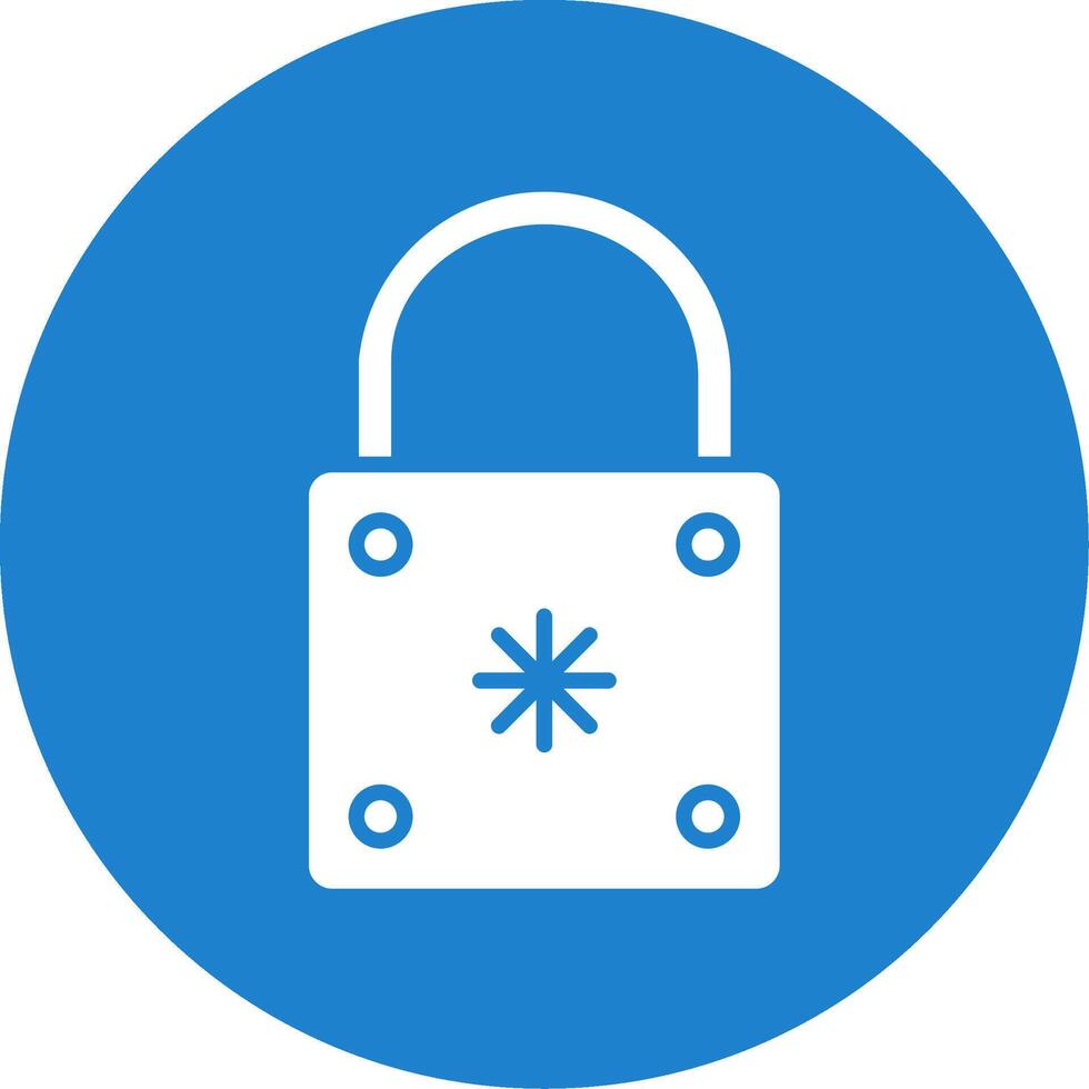 Padlock Multi Color Circle Icon vector