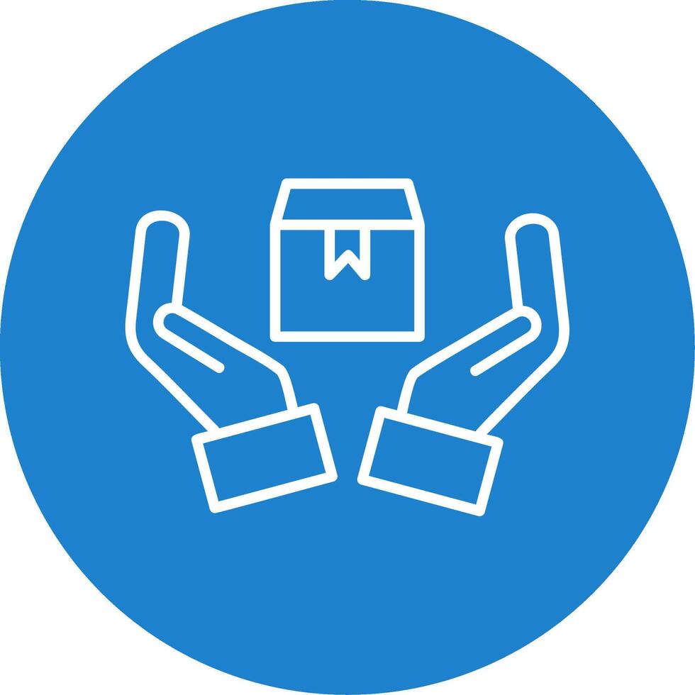 Handle With Care Multi Color Circle Icon vector