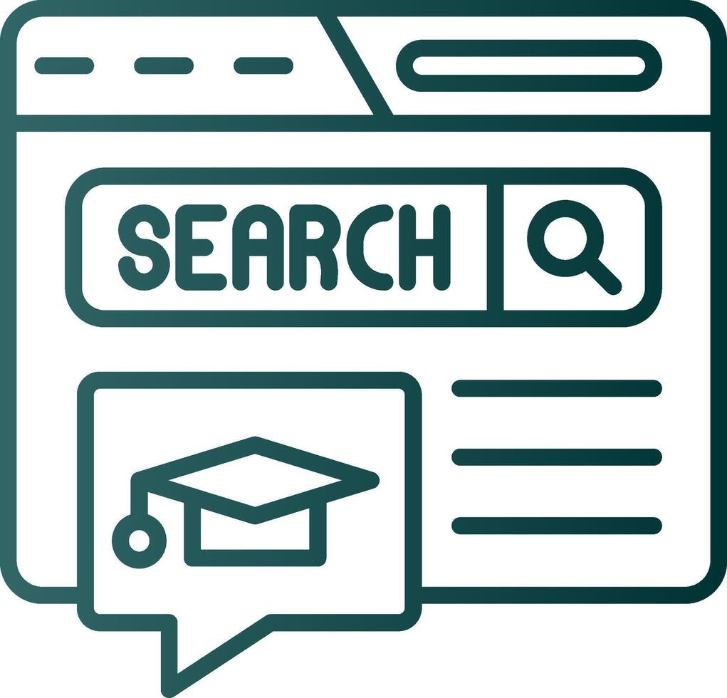 Education Forum Line Gradient Icon vector