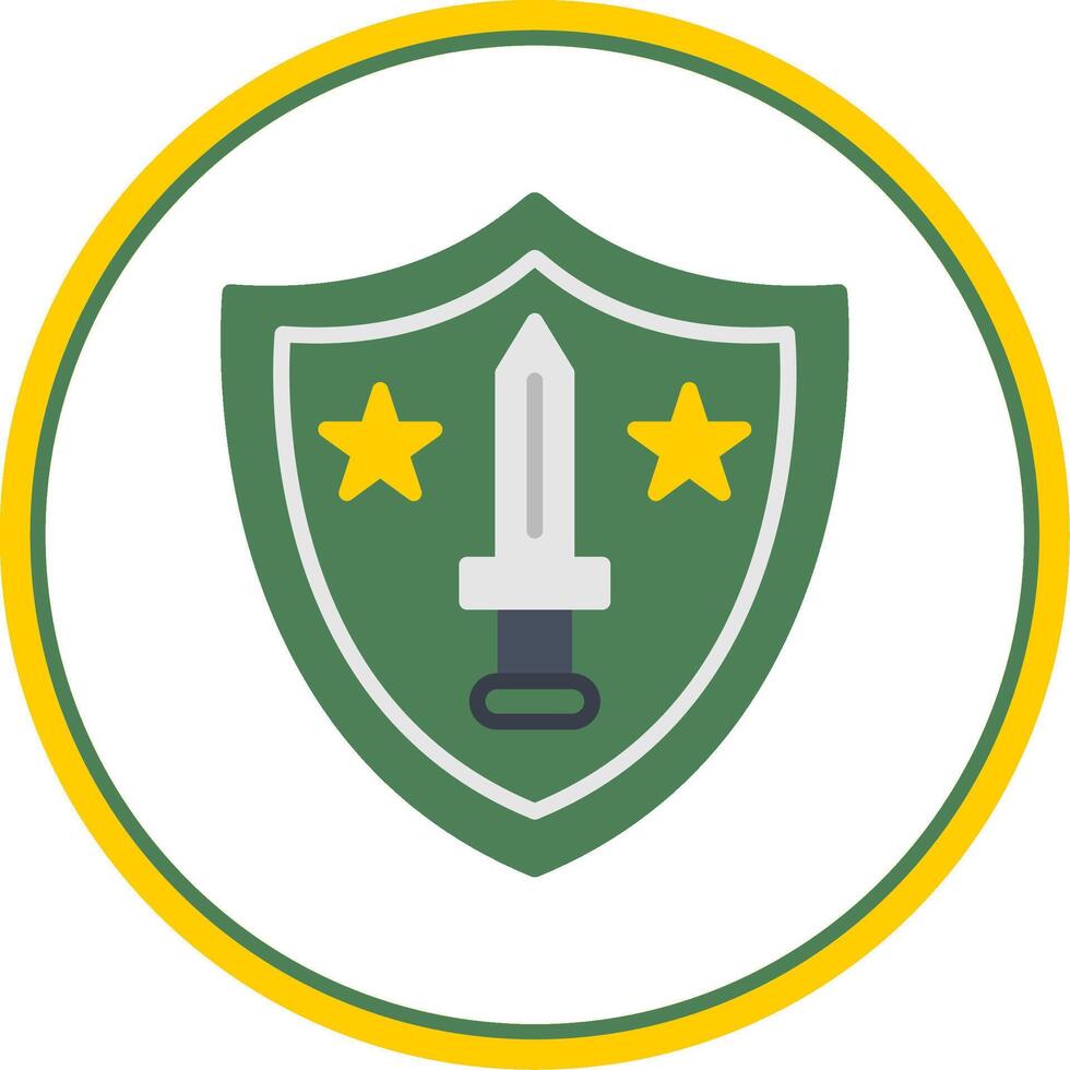 Shield Flat Circle Icon vector