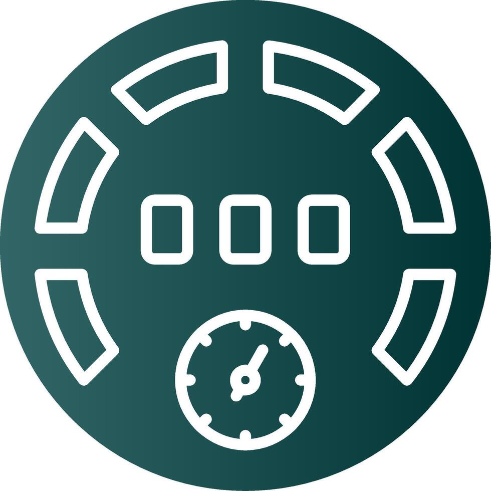 Gauge Glyph Gradient Icon vector