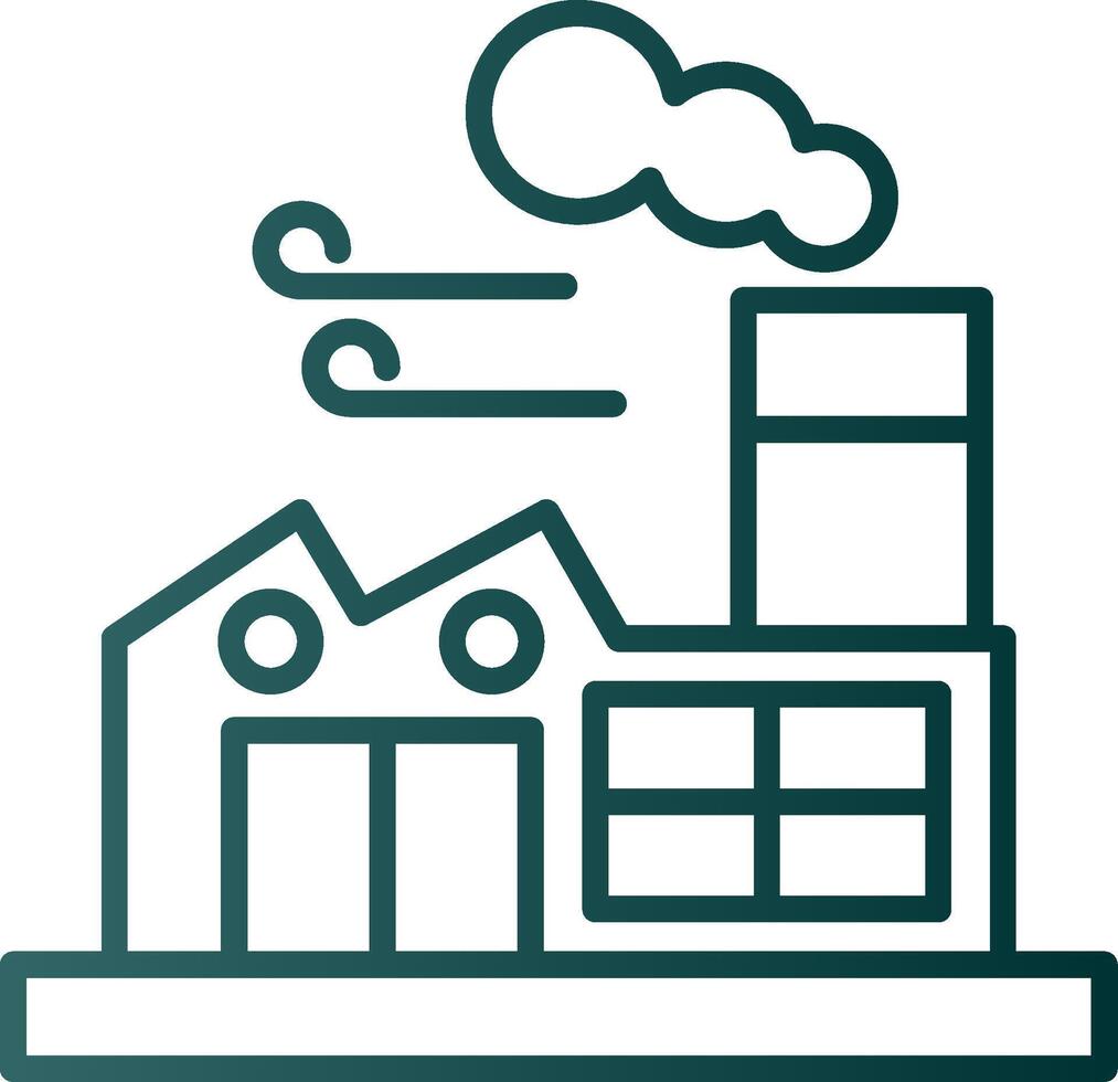 Factory Line Gradient Icon vector