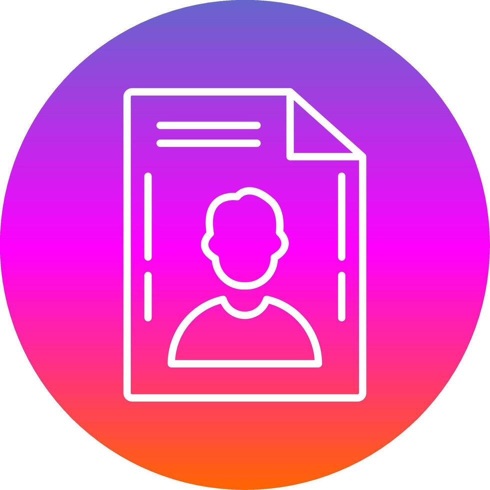 File Line Gradient Circle Icon vector