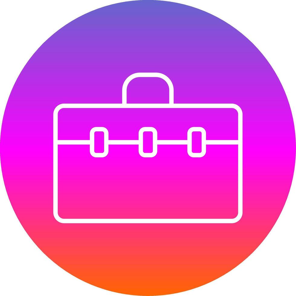 Suitcase Line Gradient Circle Icon vector
