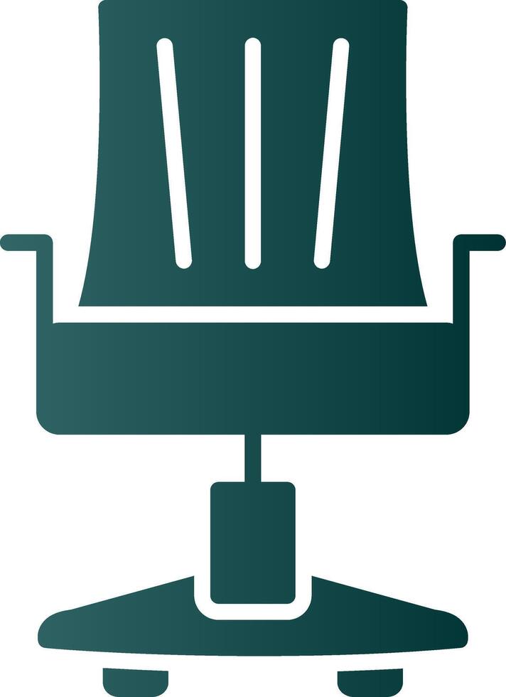 Office Chair Glyph Gradient Icon vector