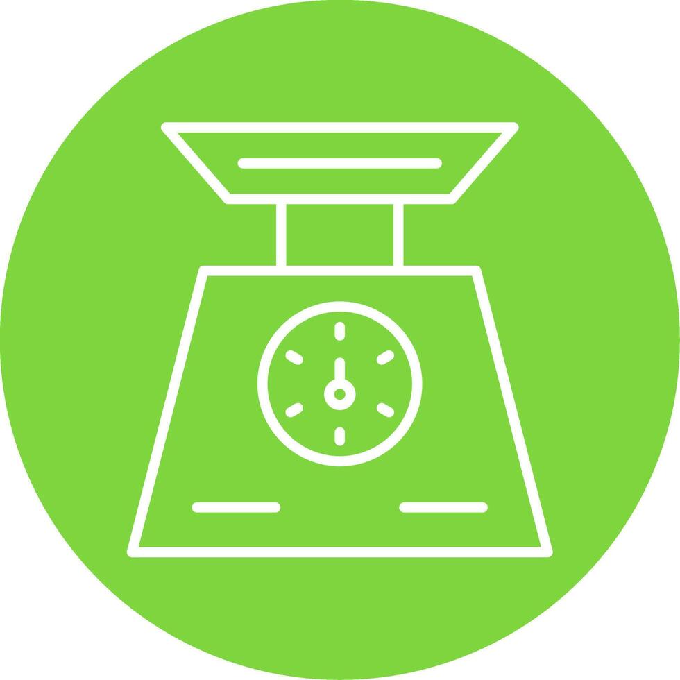 Weigh Scale Multi Color Circle Icon vector