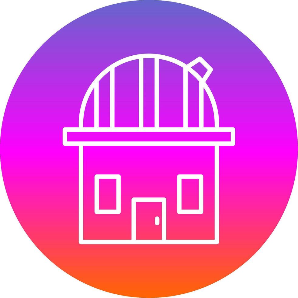 Observatory Line Gradient Circle Icon vector