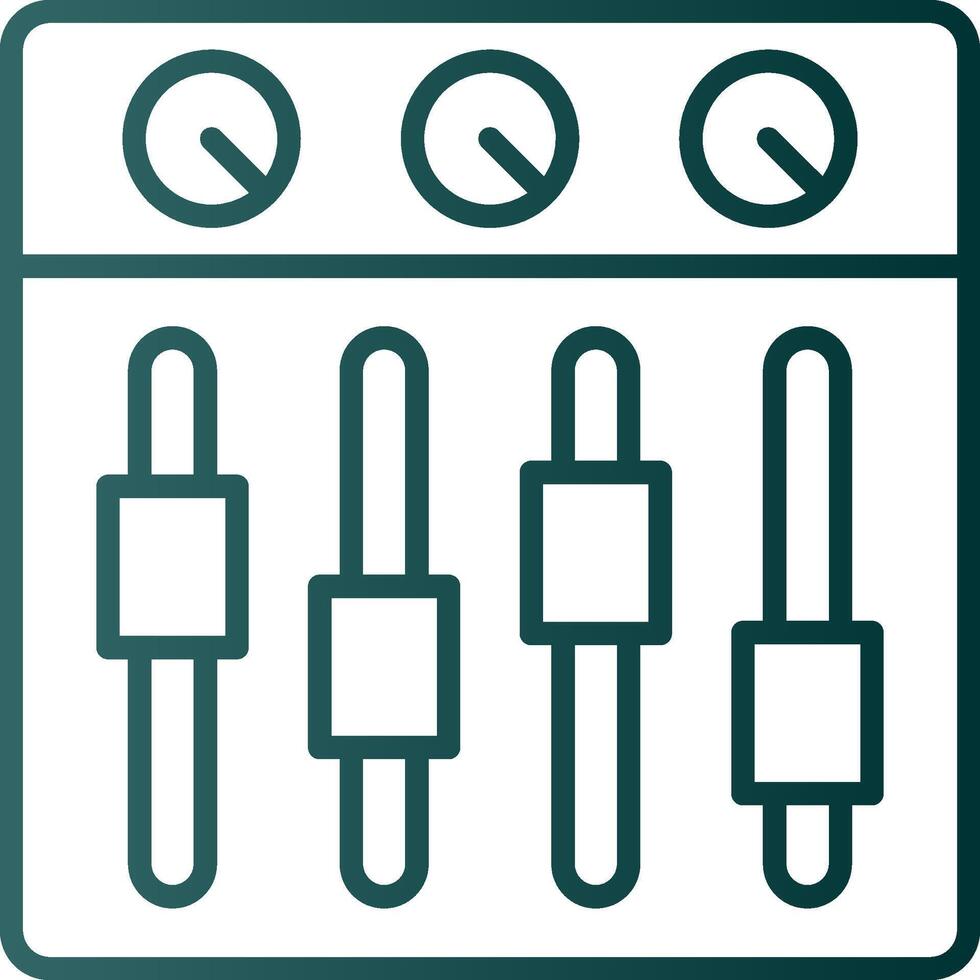 Sound Mixer Line Gradient Icon vector