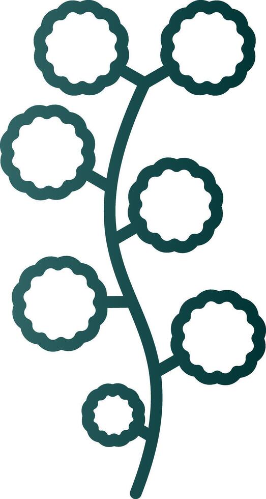 Wattle Line Gradient Icon vector