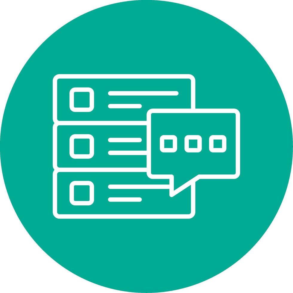 Database Message Multi Color Circle Icon vector
