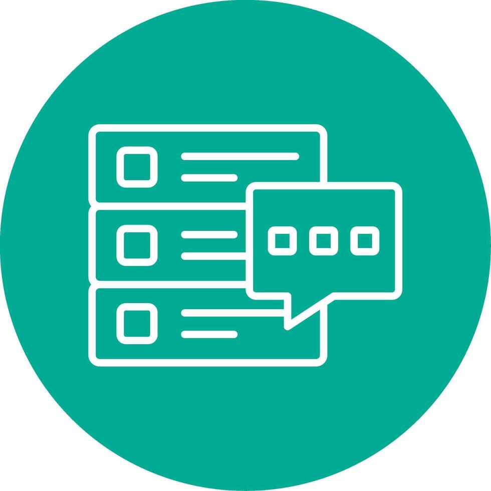 base de datos mensaje multi color circulo icono vector