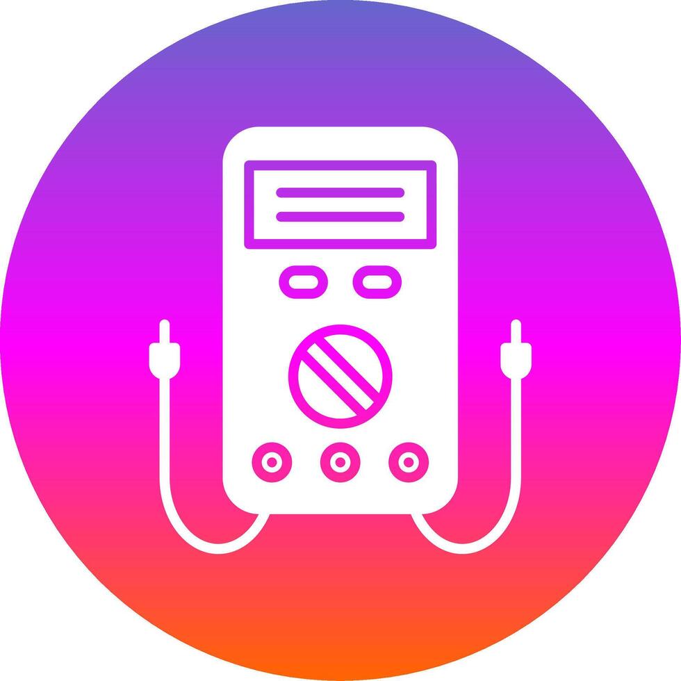 Multimeter Glyph Gradient Circle Icon Design vector