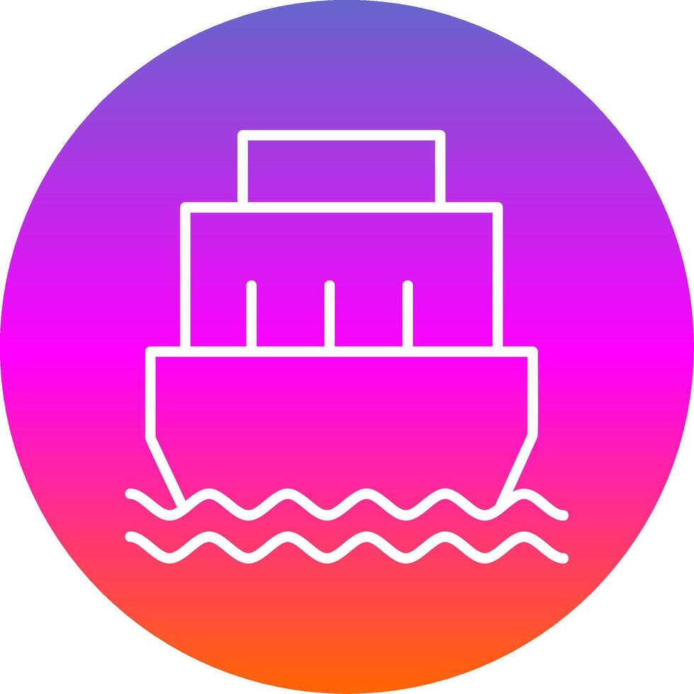 Port Line Gradient Circle Icon vector