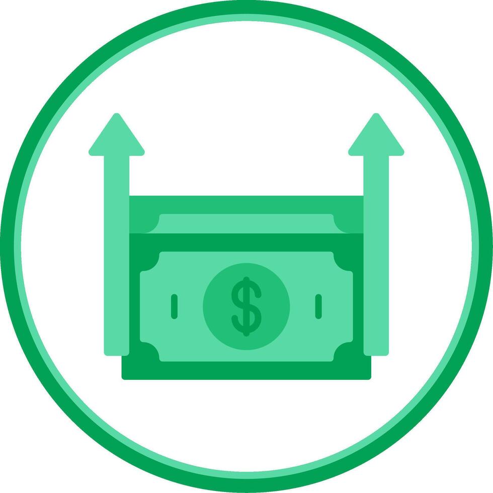 Profit Flat Circle Icon vector