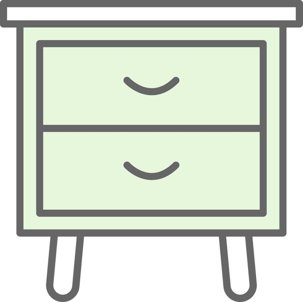 Side Table Fillay Icon Design vector