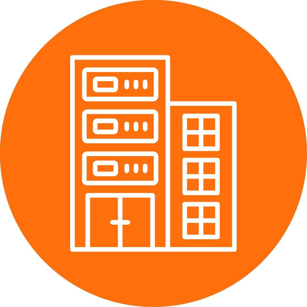 Data Center Multi Color Circle Icon vector