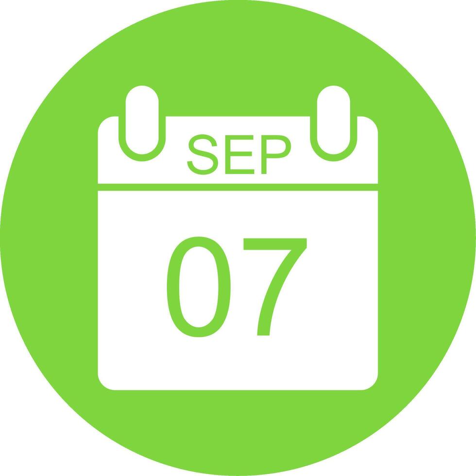 September Multi Color Circle Icon vector