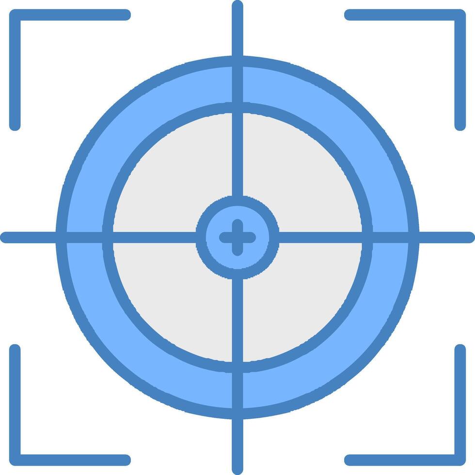Scope Line Filled Blue Icon vector
