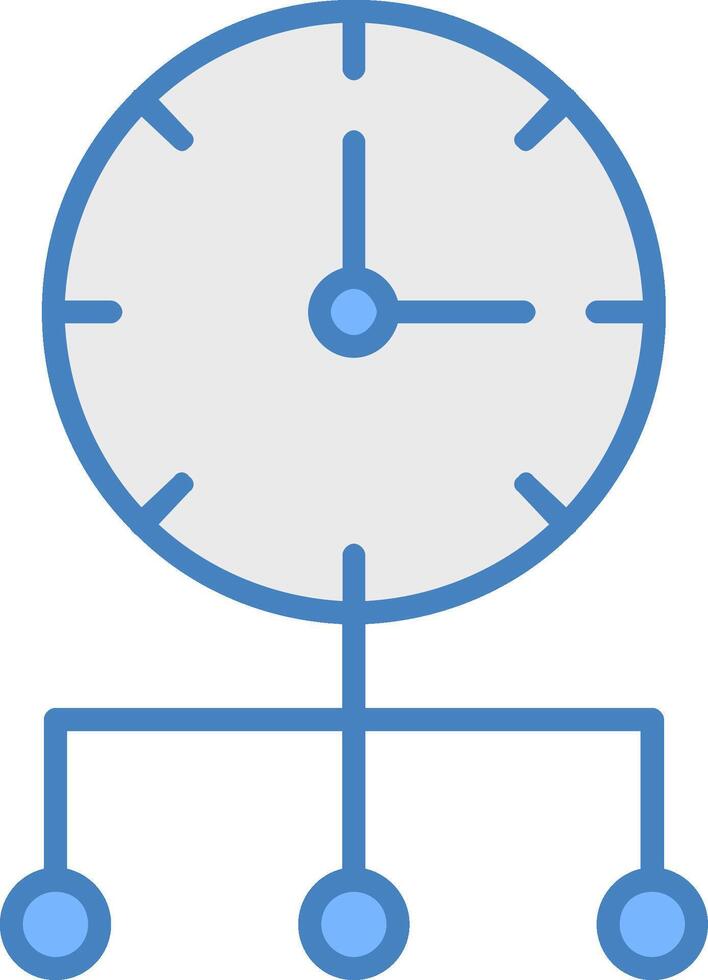 Time Optimization Line Filled Blue Icon vector