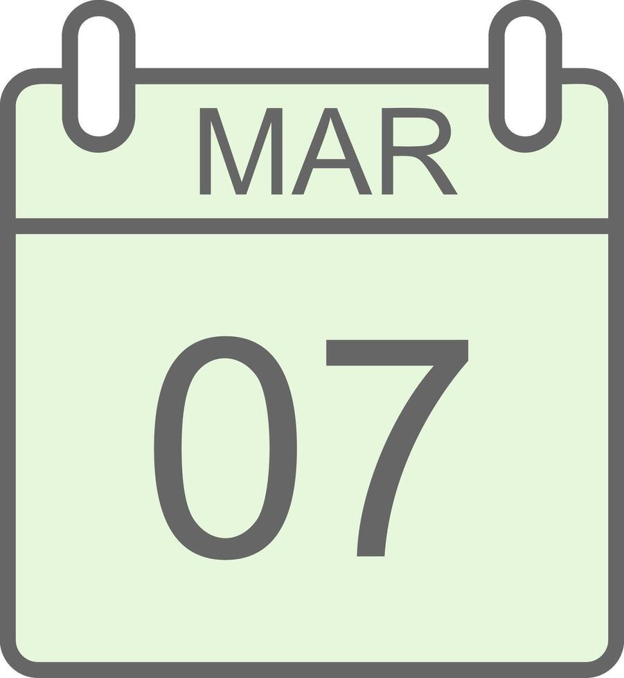 March Fillay Icon Design vector
