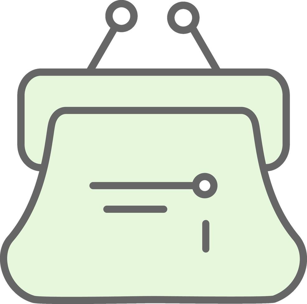 Coin Purse Fillay Icon Design vector
