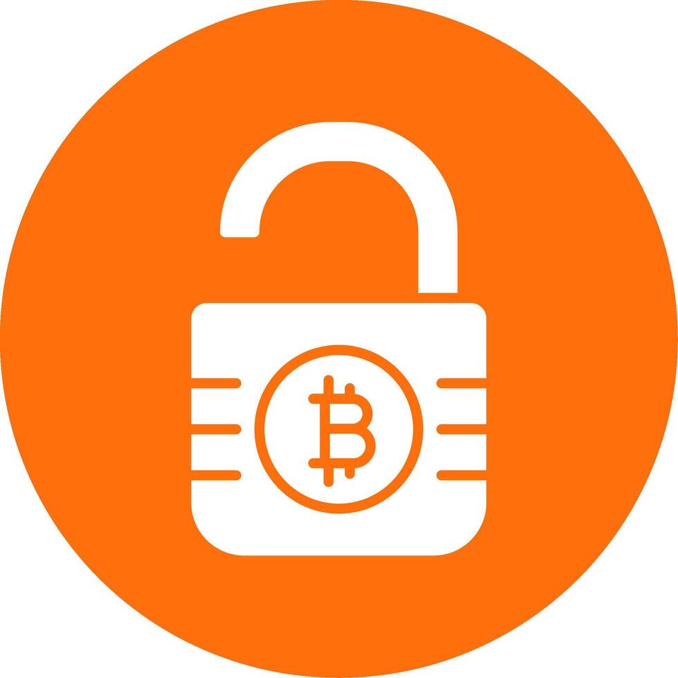 inseguro bitcoin multi color circulo icono vector
